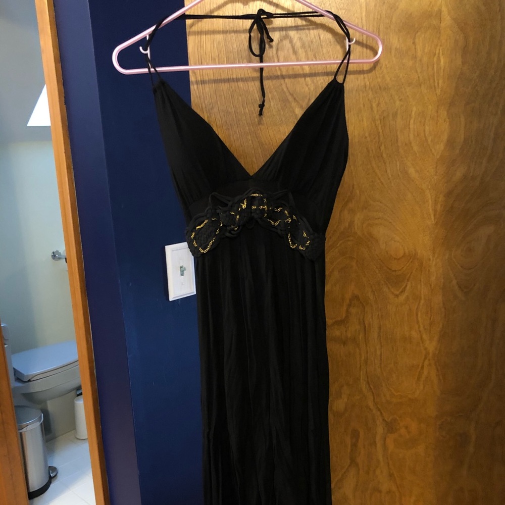 Black halter dress small